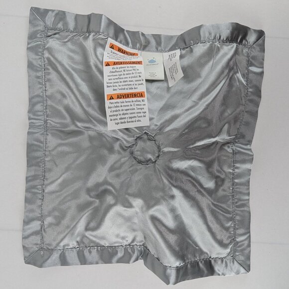 Cloud Island Gray Elephant Baby Lovey Security Blanket Striped Satin Edges New - Picture 8 of 10